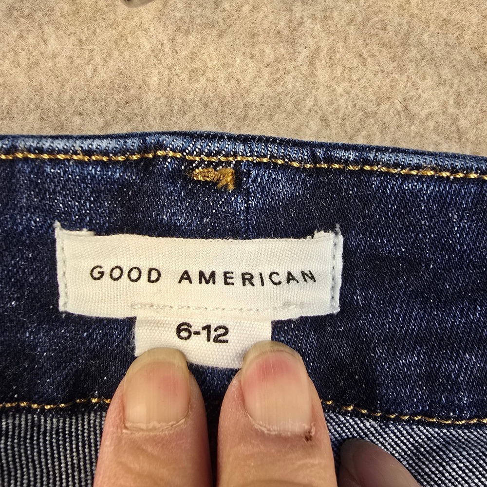 Good American Good Classic Bootcut Jeans Indigo Dark Wash Size 6-12 GCLBAF478T - Picture 6 of 12